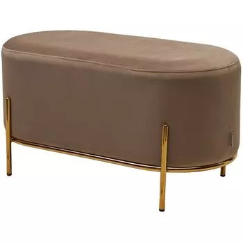 Пуф для гостиной ZEN BLUVEL-40 Бежевый, велюр / золотой каркас М-City M-City