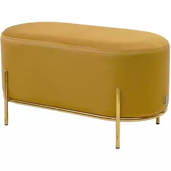 Пуф для гостиной ZEN BLUVEL-68 желтый, велюр / золотой каркас М-City M-City