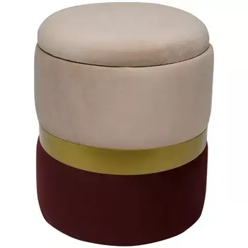 Пуф Dreambag Аризона Бежево-Бордовый 13672