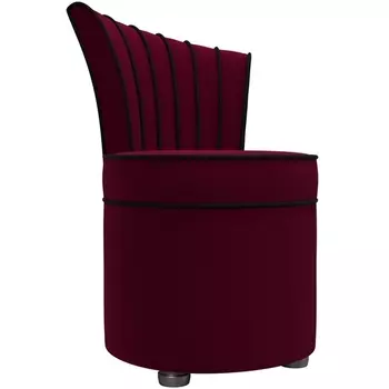 Пуф Ирис (микровельвет бордовый, кант микровельвет черный) Лига Диванов 109395