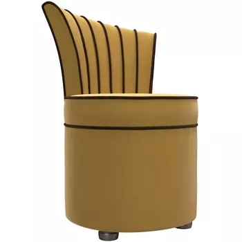 Пуф Ирис (микровельвет желтый, кант микровельвет коричневый) Лига Диванов 109396