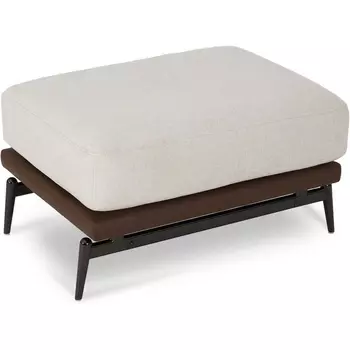 Пуф Ispani ОГОГО (арт.803512), (Ткань,Экокожа/Коричневый,Бежевый) ОГОГО Обстановочка!