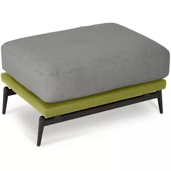 Пуф Ispani ОГОГО (арт.808355), (Ткань,Экокожа/Серый,Зеленый) ОГОГО Обстановочка!