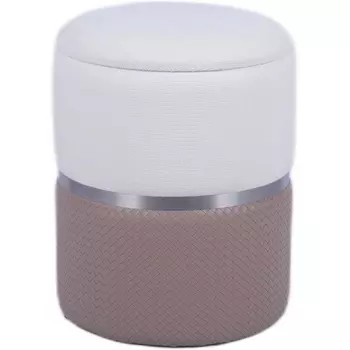 Пуф Кэрри с ящиком серебро шенилл светло-коричневый Stool Group арт.УТ000039381