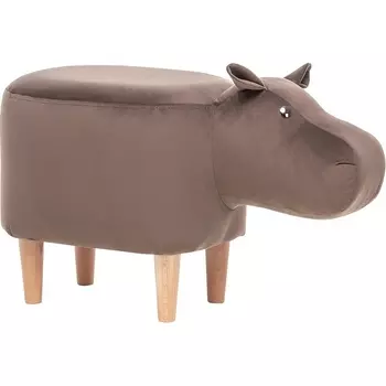 Пуф Leset Hippo COMBI (Фанера,Массив дерева,Велюр/Светло-коричневый) арт.2500000103476