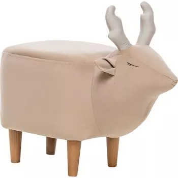 Пуф Leset Maral COMBI (Фанера,Массив дерева,Велюр/Бежевый,Белый) арт.2500000129872