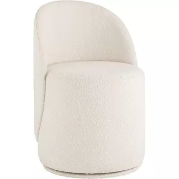 Пуф Loreen вращающийся букле белый Stool Group (арт.УТ000039104)