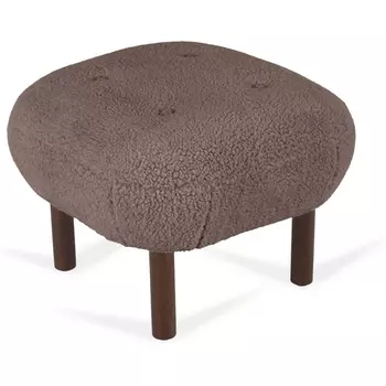 Пуф Lounge Wood ОГОГО (арт.826137), (Искусственный мех/Коричневый) ОГОГО Обстановочка!