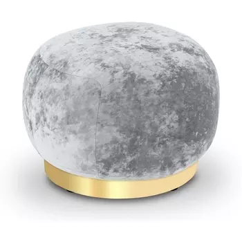 Пуф Lucca ОГОГО (арт.853199), (Ткань,Велюр/Серый) ОГОГО Обстановочка!