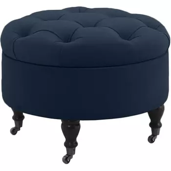 Пуф Meggi ОГОГО (арт.333952), (Ткань/Синий,Белый) ОГОГО Обстановочка!