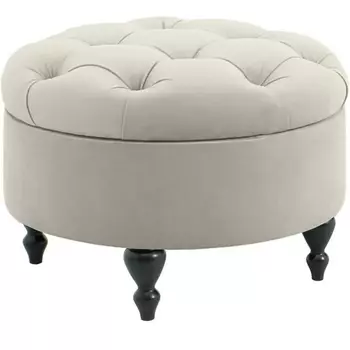 Пуф Meggi ОГОГО (арт.434431), (Ткань/Белый) ОГОГО Обстановочка!