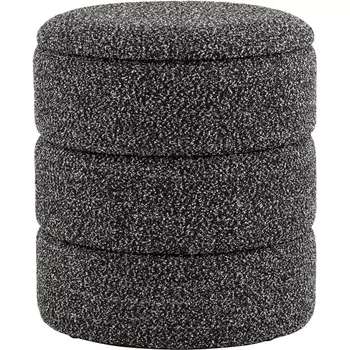 Пуф с ящиком Hive S букле черный меланж, Stool Group