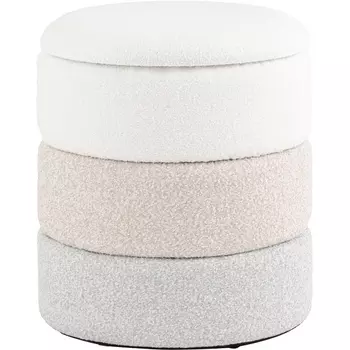 Пуф с ящиком Hive XS букле бежевый, Stool Group