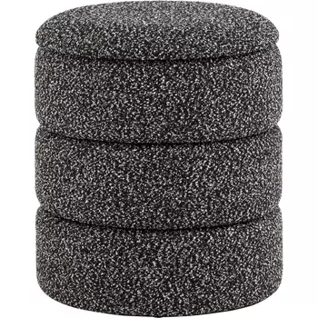 Пуф с ящиком Hive XS букле черный меланж, Stool Group