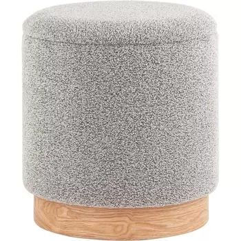 Пуф с ящиком Холли S букле серый, Stool Group