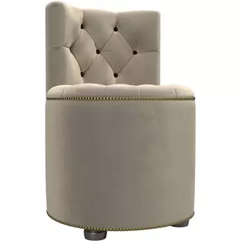 Пуф Саваж (микровельвет бежевый, пуговицы микровельвет коричневый) Лига Диванов 29296