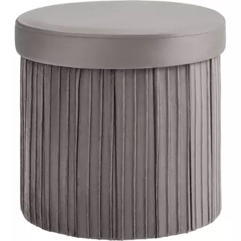 Пуф складной с ящиком Store Round антрацитовый Stool Group (арт.УТ000038967)