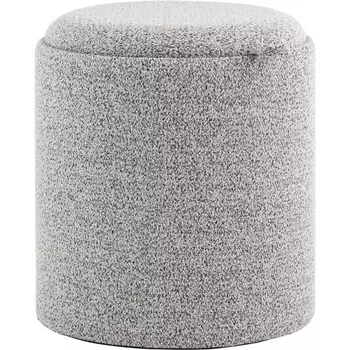Пуф-столик с ящиком Хюгге S букле серый, Stool Group