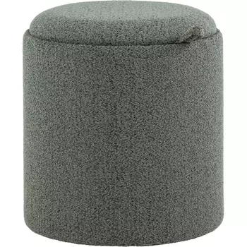 Пуф-столик с ящиком Хюгге XS букле темно-серый, Stool Group