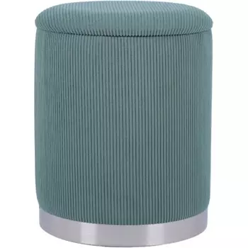 Пуф Stool Group Эмили с ящиком серебро вельвет молочный арт.УТ000040194