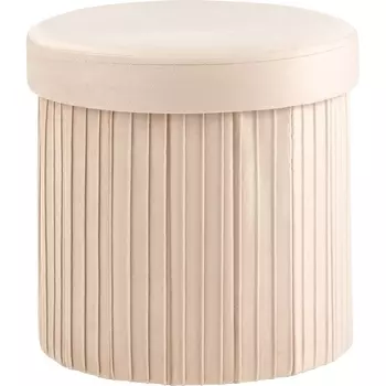 Пуф Stool Group Эмили с ящиком серебро вельвет зелёный арт.УТ000040195