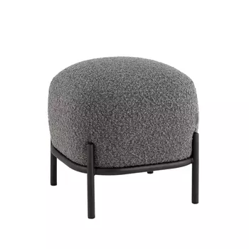 Пуф Стоун ткань букле тёмно-серый Stool Group арт.УТ000040004