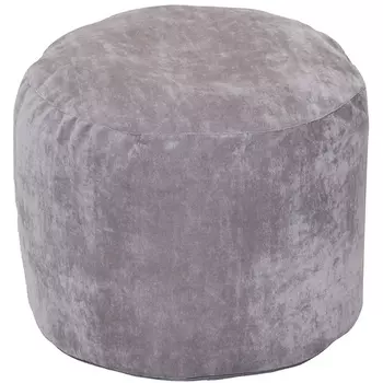 Пуфик Dreambag Круг Серый Микровельвет (Классический) 4013201