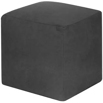 Пуфик Dreambag Куб Графит Велюр (Классический) 3923701