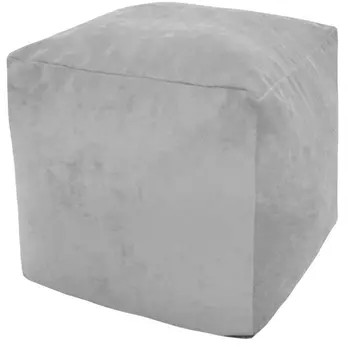 Пуфик Dreambag Куб Серый Микровельвет (Классический) 3913201