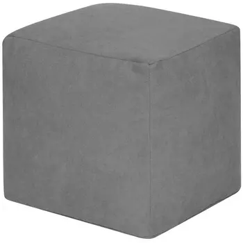 Пуфик Dreambag Куб Серый Велюр (Классический) 3923301
