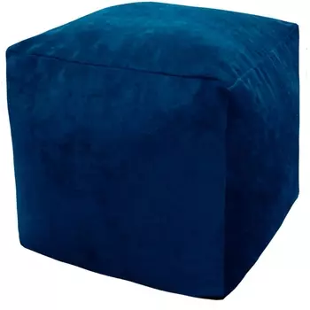 Пуфик Dreambag Куб Синий Микровельвет (Классический) 3912801
