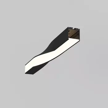 Радиусный профиль 35x35 Twist правый черный Maytoni Радиусный профиль ALM-3535R-B-TR-90°-0.4M