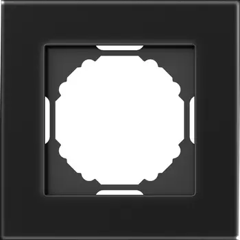 Рамка 1-я, Natural чёрное стекло Donel A07 DEN211BG