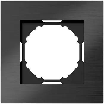 Рамка 1-я, Natural чёрный алюминий Donel A07 DEN211BA