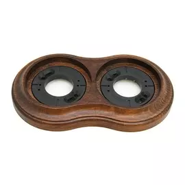 Рамка 2 местная Орех Лакированный 25263 (Lindas)