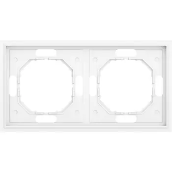 Рамка 2-я, глянцевый белый Donel S08 DS21203