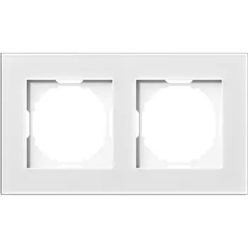 Рамка 2-я, Natural белое стекло Donel A07 DEN212WG