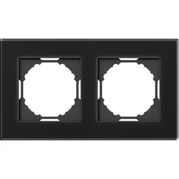 Рамка 2-я, Natural чёрное стекло Donel A07 DEN212BG