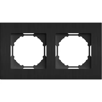 Рамка 2-я, Natural чёрный алюминий Donel A07 DEN212BA