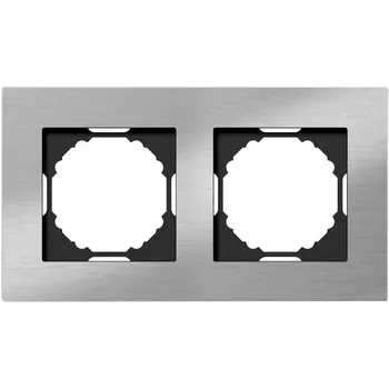 Рамка 2-я, Natural серебристый алюминий Donel A07 DEN212SA