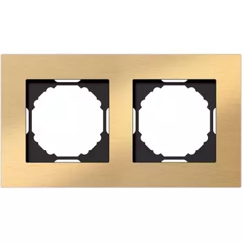 Рамка 2-я, Natural золотистый алюминий Donel A07 DEN212GA