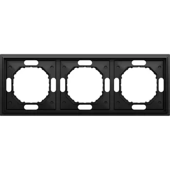 Рамка 3-я, черный графит Donel S08 DS21357