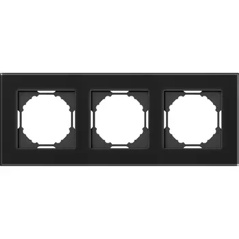 Рамка 3-я, Natural чёрное стекло Donel A07 DEN213BG