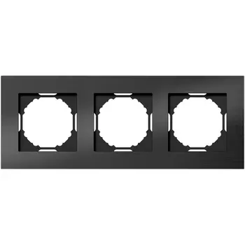 Рамка 3-я, Natural чёрный алюминий Donel A07 DEN213BA