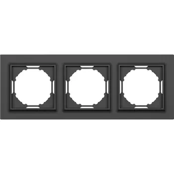 Рамка 3-я, Wave матовый карбон Donel A07 DEW21330