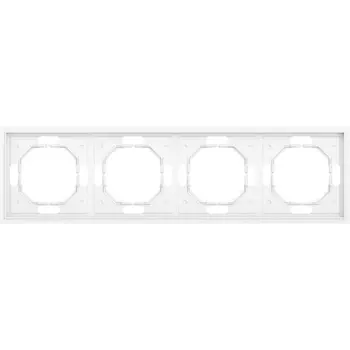 Рамка 4-я, глянцевый белый Donel S08 DS21403