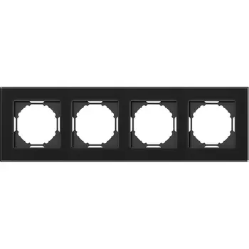 Рамка 4-я, Natural чёрное стекло Donel A07 DEN214BG