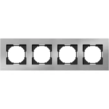 Рамка 4-я, Natural серебристый алюминий Donel A07 DEN214SA