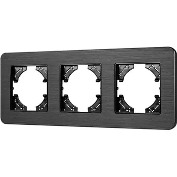 Рамка алюминиевая FRM-AKIRY-AL-3-BK (Arlight) 049729