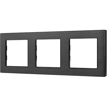 Рамка алюминиевая FRM-PRESTO-ALS-3-BK (Arlight) 043857